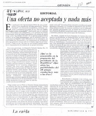 Folio No. 453: Editorial El Mundo (Medellín) ataca y coloca una lápida de muerte al reportero sueco
