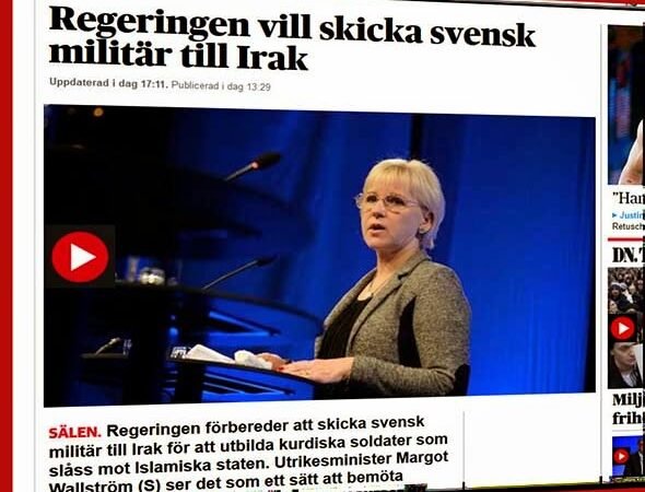 Regeringen vill skicka svensk militär till Irak för att träna irakiska kurder militärt men terroriststämplar PKK i Sverige