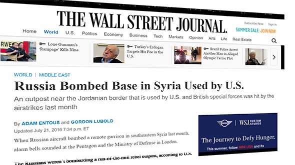 Ryskt bombflyg slår ut hemlig militärbas för USA och Storbritannien i Syrien