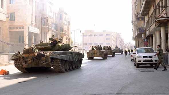 Syriens armé och Hizbollah attackerar terroristernas militära anläggningar i Aleppo