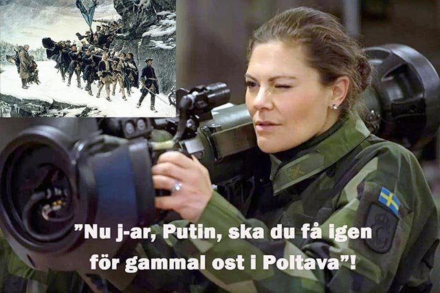 Den kommande svenska statschefens insats för `Poltava, V2´ mot `Putin den Förskräcklige´