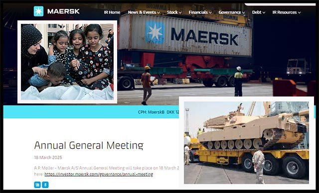 Palestina blöder: ”Dödens lukrativa leveranskedja” till Israel leds av danska Maersk´
