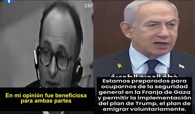 Likheterna i folkfördrivningen hos Hitlers ”Förintelseexpert” och sionismens Netanyahu