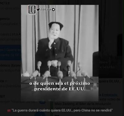 Mao: ”Kriget kommer att pågå så länge USA vill, men Kina kommer inte att ge upp”