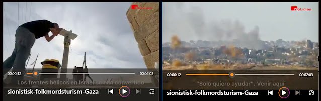 Sionistisk turism som njuter av att beskåda folkmordet i Gaza
