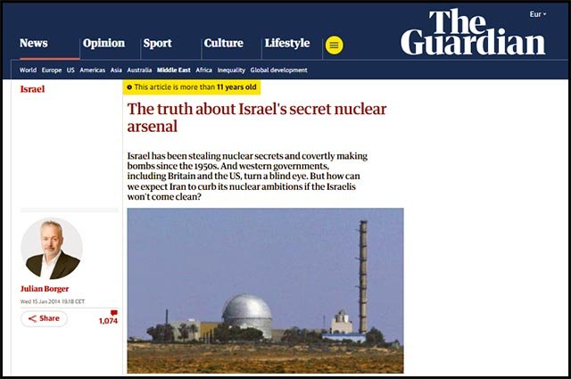 ”Israels” kärnvapenarsenal, två slags tolkningar