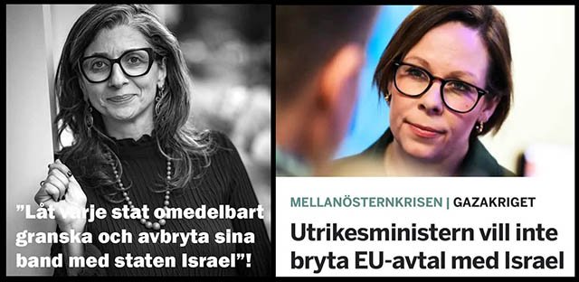 FN-rapportör uppmanar alla länder att bryta banden med Israel och en Stenergard som duckar