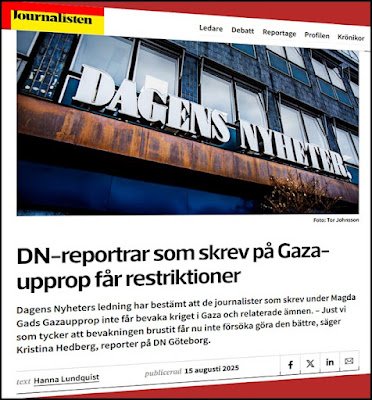 Svensk medierepression och en tveeggad ”solidaritet” med Palestina från `Reportrar utan Gränser´
