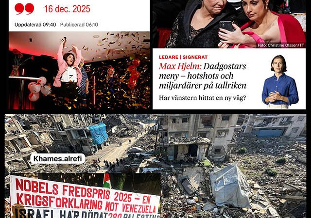 Med Nooshi från Nobelfester till Gaza och Venezuela?