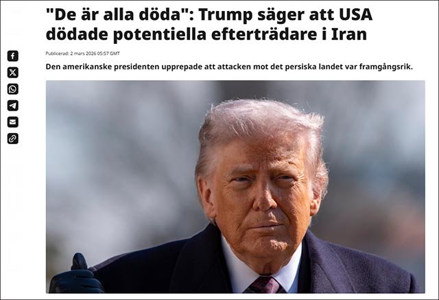En spansk vänster och ett svenskt lightliberalt v-parti om angreppskriget mot Iran. Folkmordsduon ”är det största hotet mot mänskligheten”!