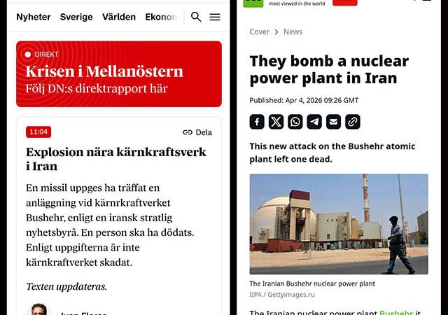 Epstein-koalitionen bombar för fjärde gången i rad kärnkraftverket Bushehr i Iran!